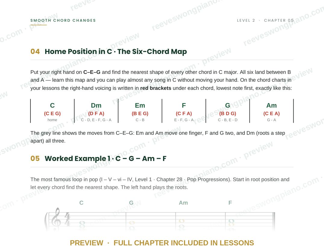 Page from Level 2 chapter 05, Smooth Chord Changes
