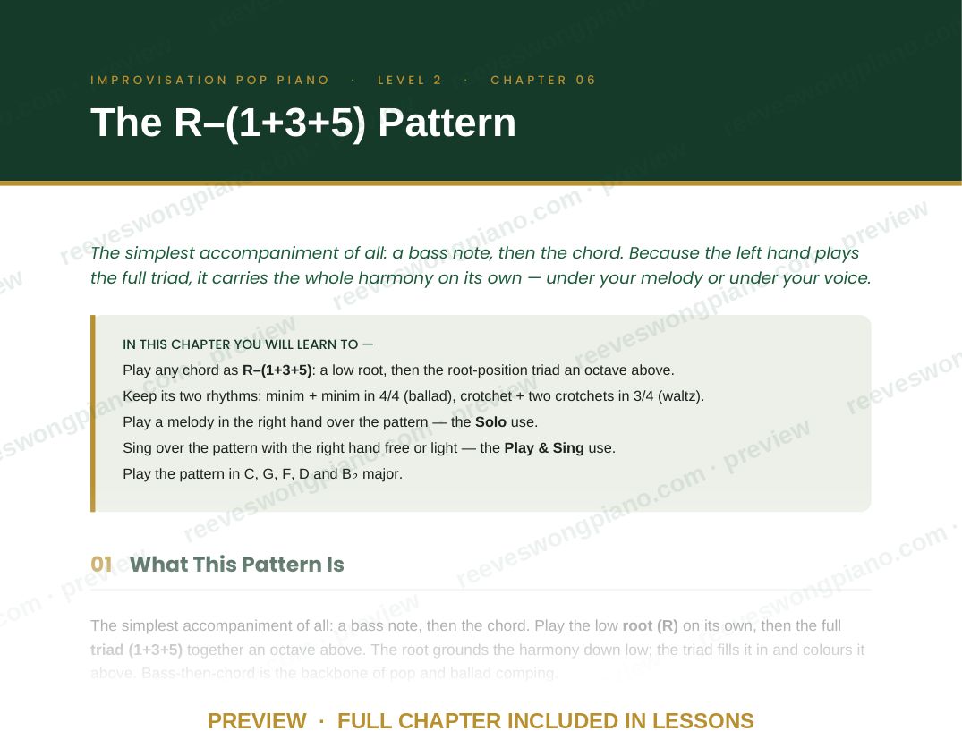 Page from Level 2 chapter 06, The R–(1+3+5) Pattern